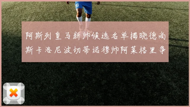 阿斯列皇马新帅候选名单揭晓德尚斯卡洛尼波切蒂诺穆帅阿莱格里争夺教鞭